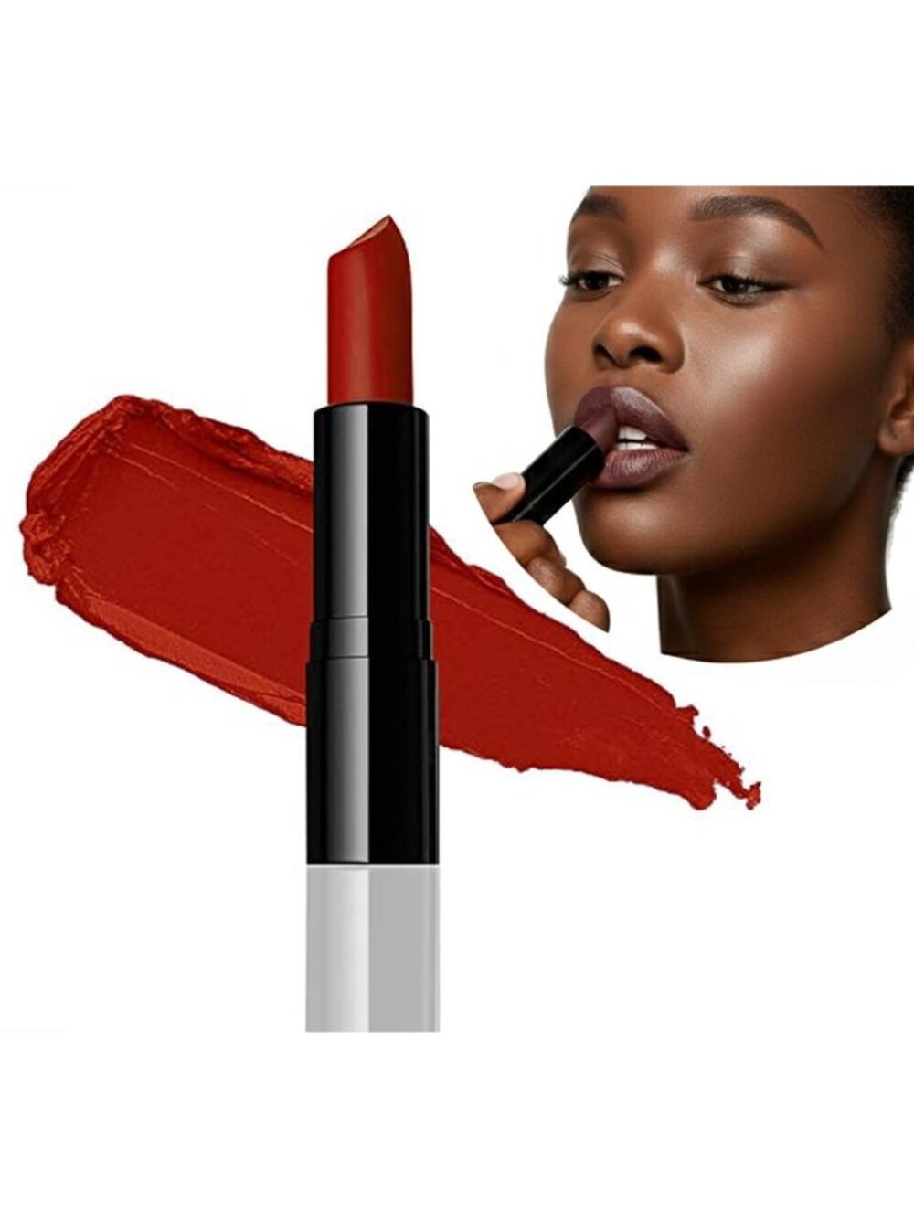 Women's Jazz Orange Luxury Deeper Skin Tones Demi Matte Moisturizing Lipstick